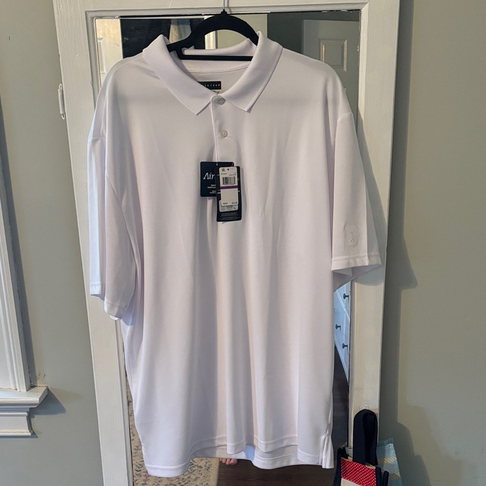 PGA Tour Men's White Performance Polo